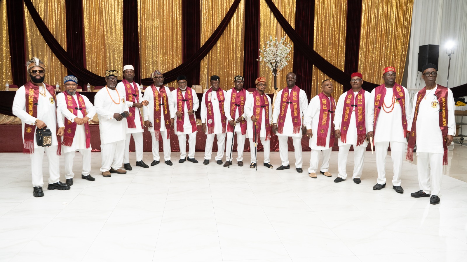 2025 Lords Club Inductees standing in ceremonial attire